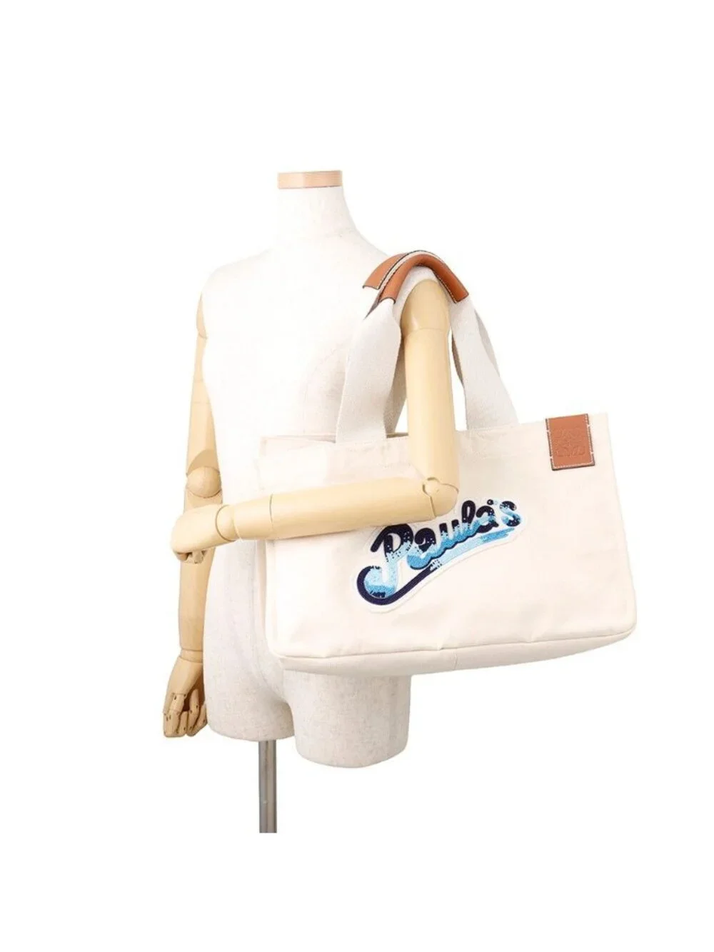 Loewe Tote Paula's Ibiza Canvas Leather